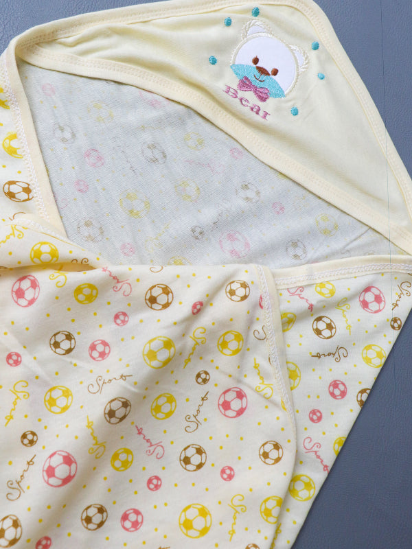 Light Yellow Bear Wrapping Sheet For Newborn NWS06