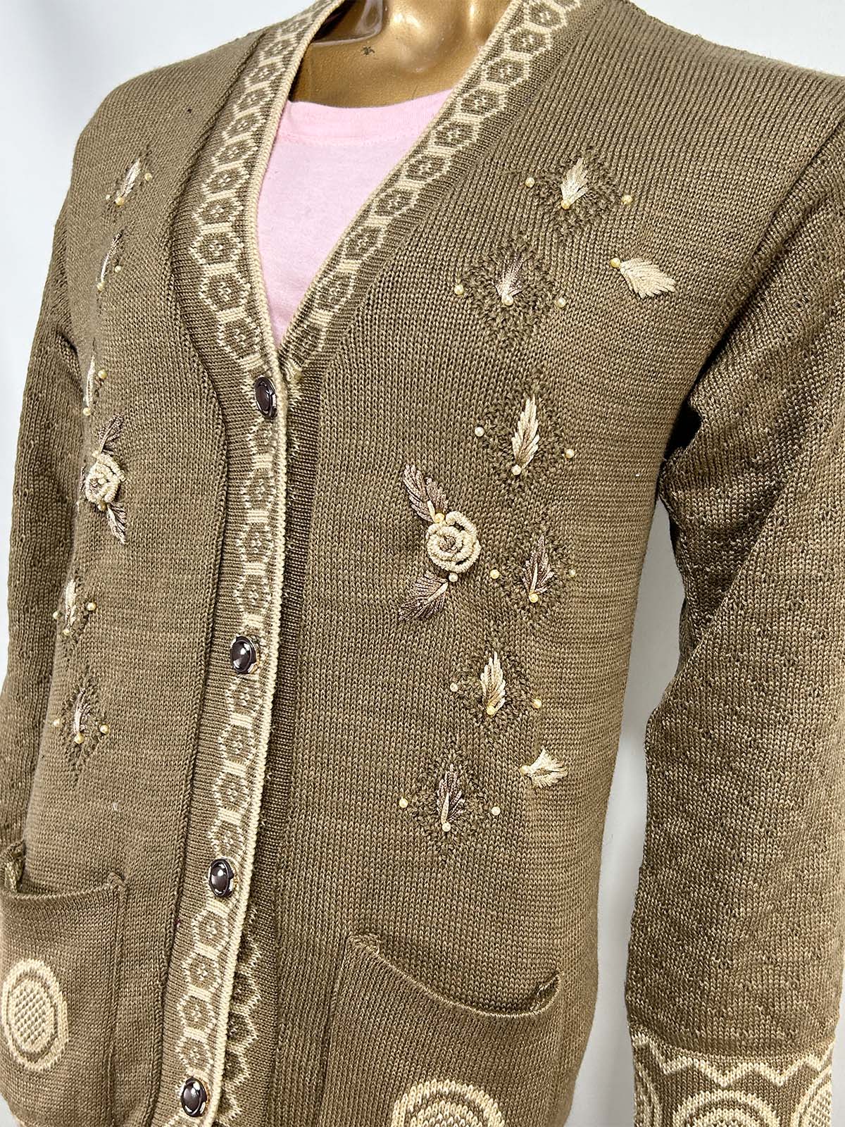 Brown Full Sleeves Long Sweater For Women WSW57