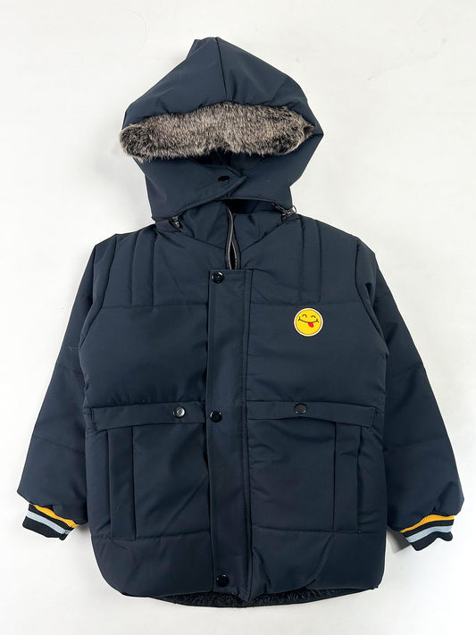 5Yrs - 10Yrs Kids Quilted Hooded Puffer Jacket Black KJ57