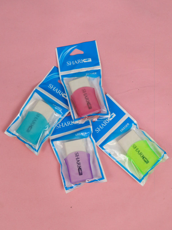 Pack Of 4 Shark Pencil Erasers Multicolor