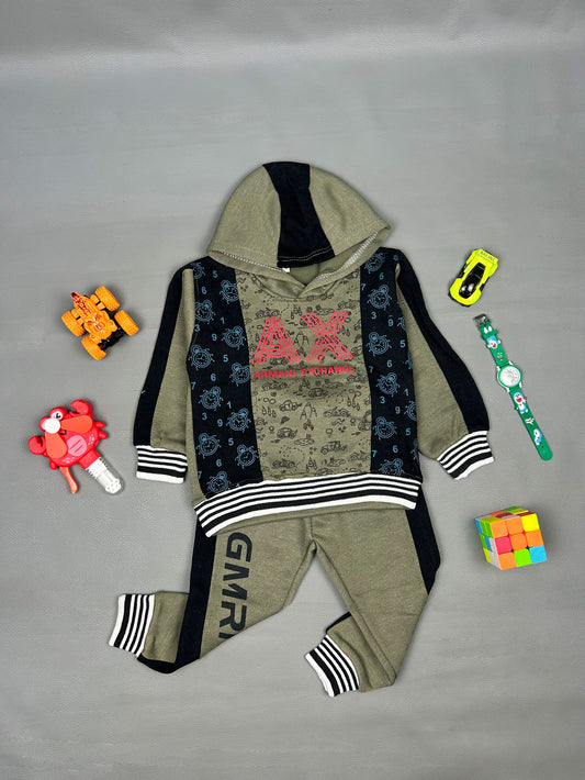 2Yr - 5Yrs AX Green Suit For Kids RZ BS178