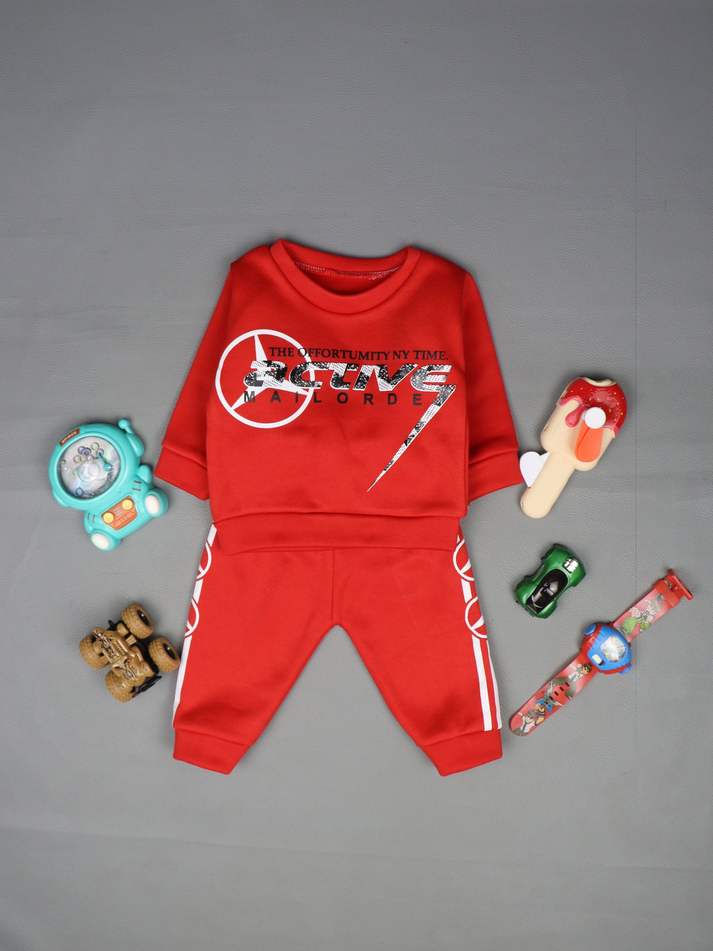 3Mth - 9Mth Active Red Suit For Newborns SG NBS171