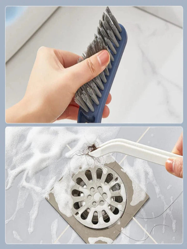 Multicolor Hard Bristle Crevice Cleaning Brush