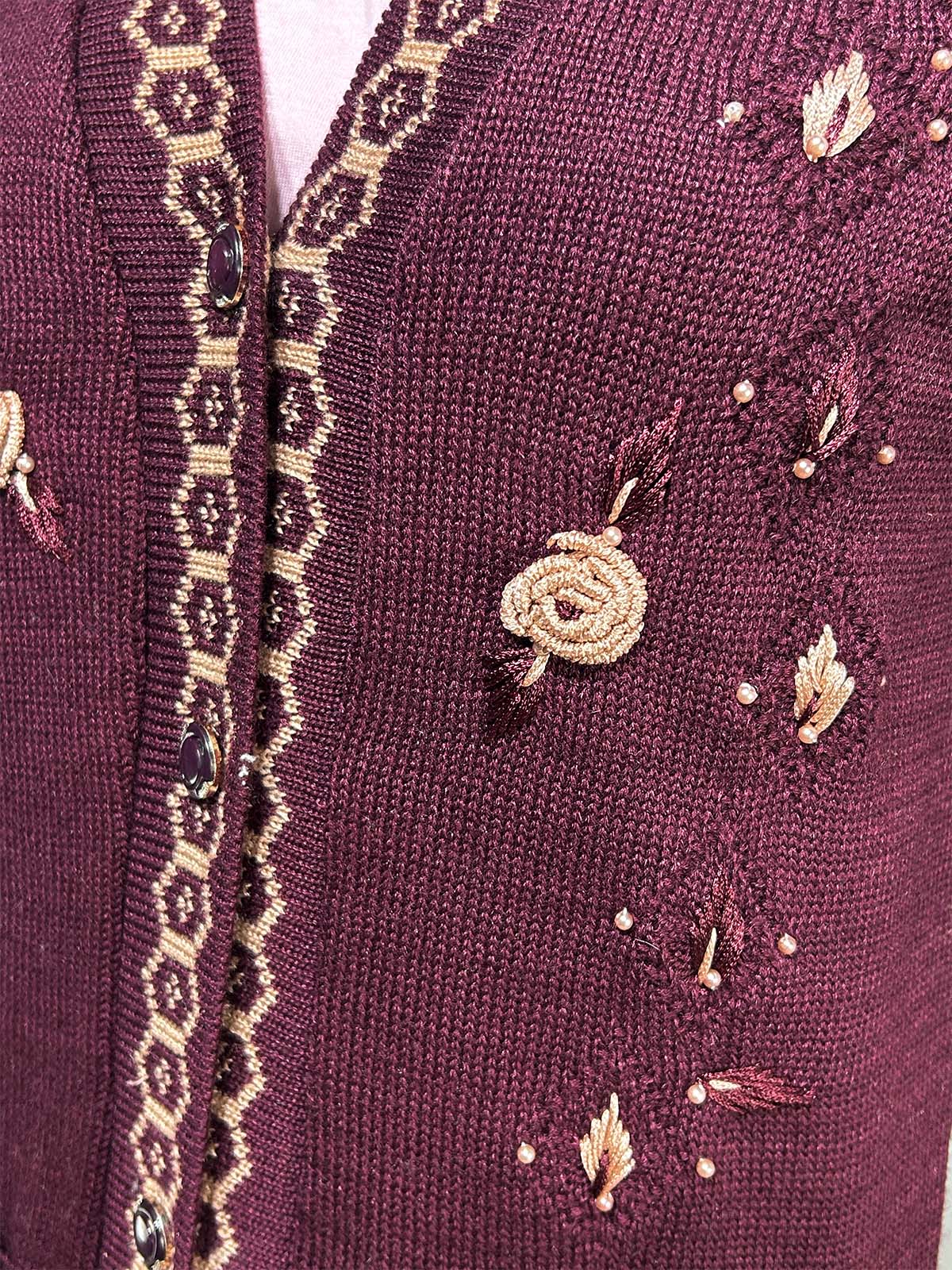 Purple Full Sleeves Long Sweater For Women WSW58