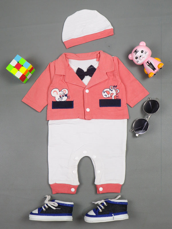 0Mth - 3Mth Mouse Pink Romper For Newborn AJ NBR27