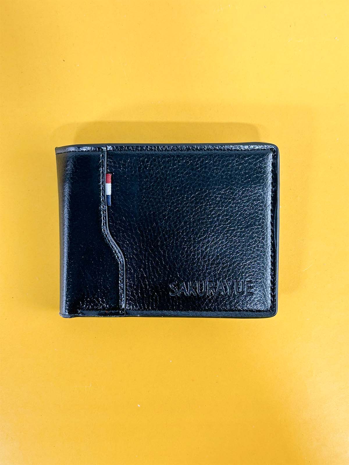 Black Syn-Leather Wallet For Men MW59