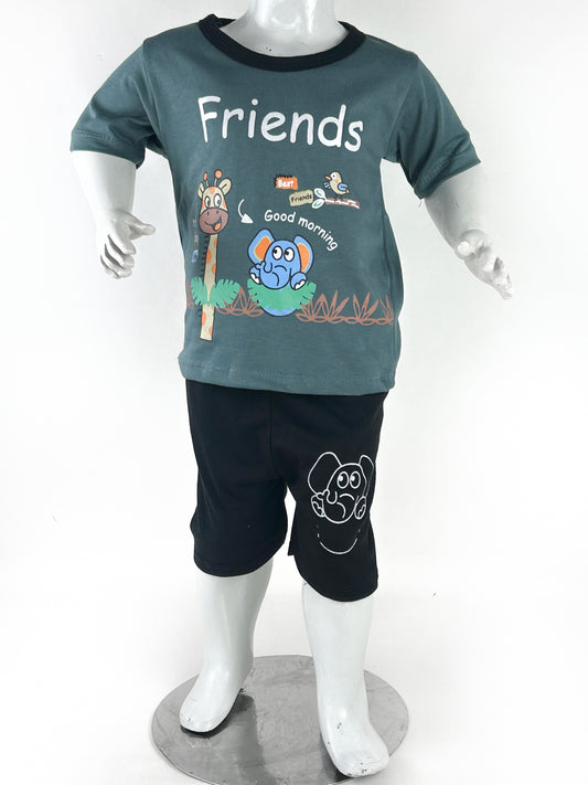 1Yr - 4Yrs Kids Suit Friend Grey BS424