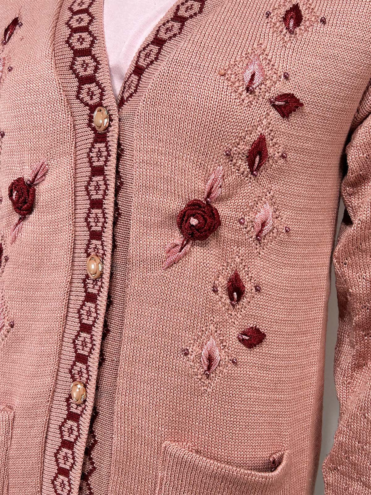 Pink Full Sleeves Long Sweater For Women WSW59