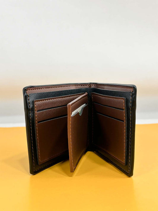 Black Syn-Leather Wallet For Men MW59