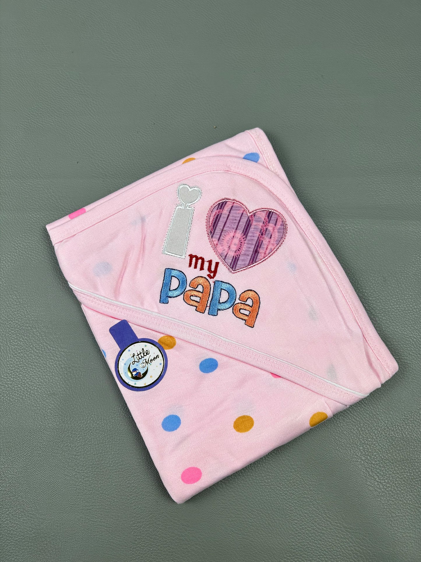 Light Pink Love Papa Wrapping Sheet For Newborn NWS31