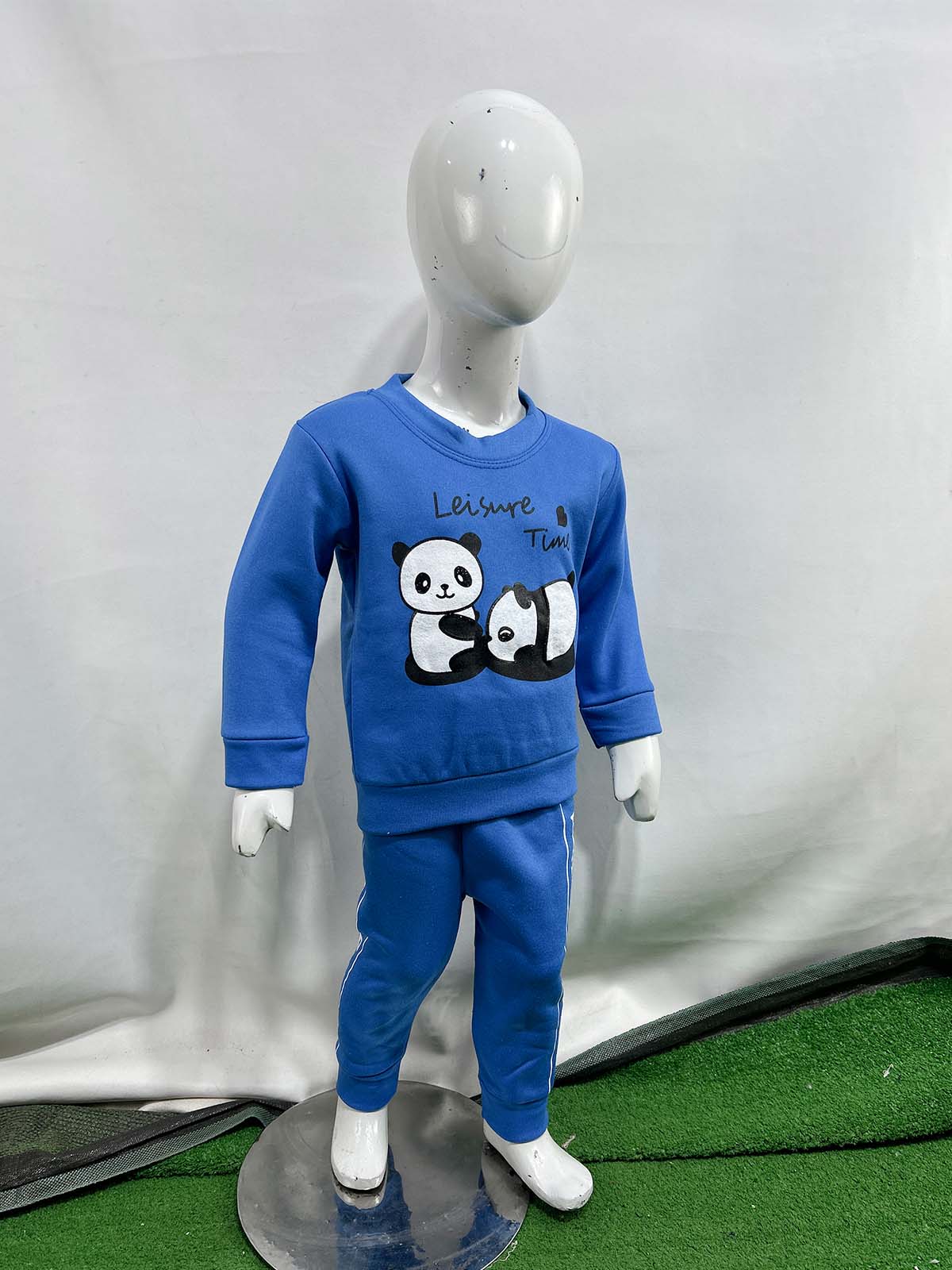 1Yr - 4Yrs Fleece Panda Blue Suit For Kids SF BS565