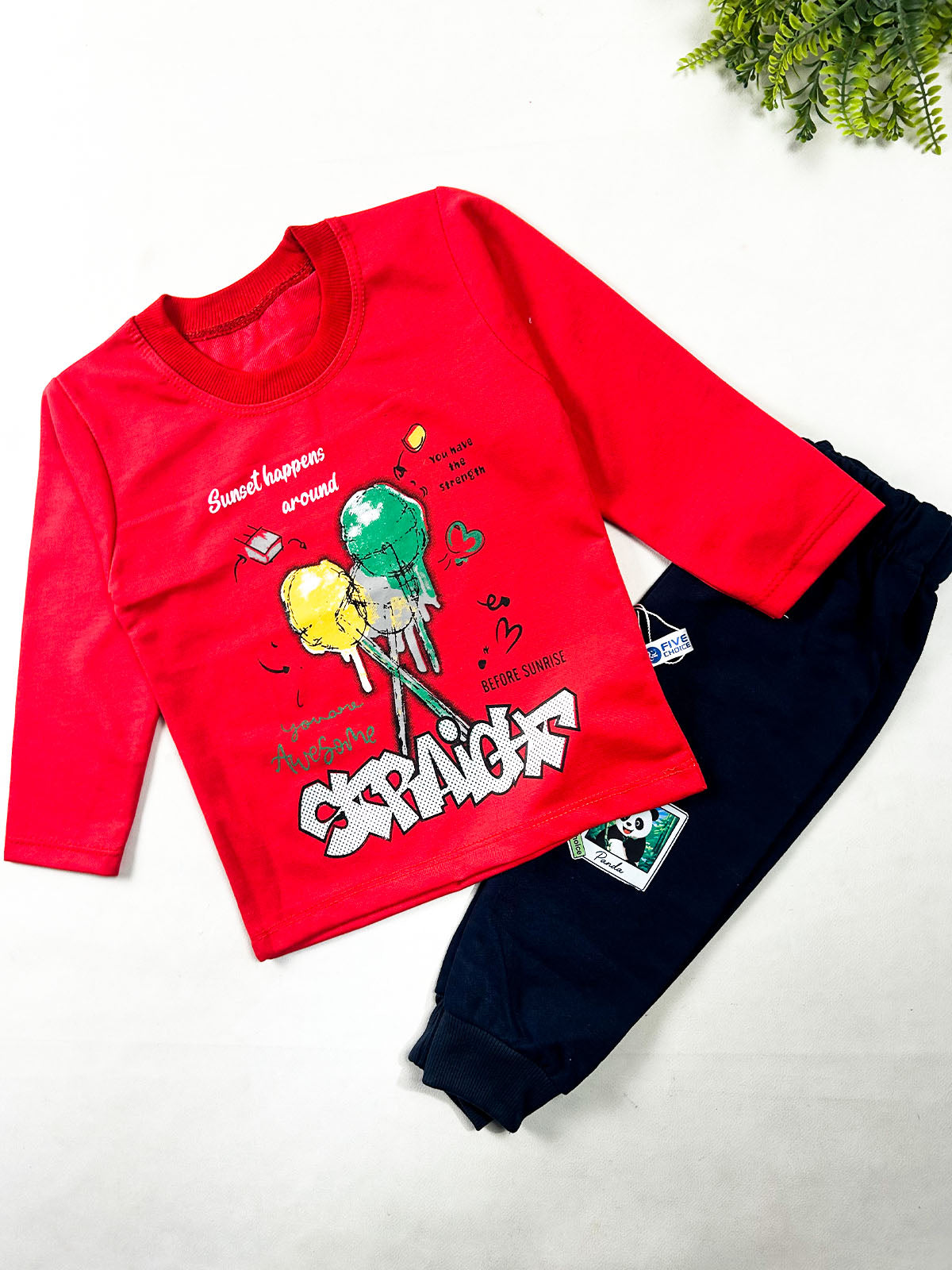 1Yr - 4Yrs Red Suit For Kids BS841