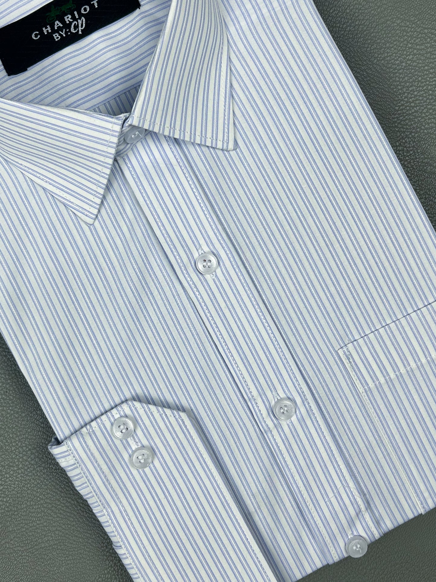 Light Purple Lines Formal Dress Shirt For Men MFS192