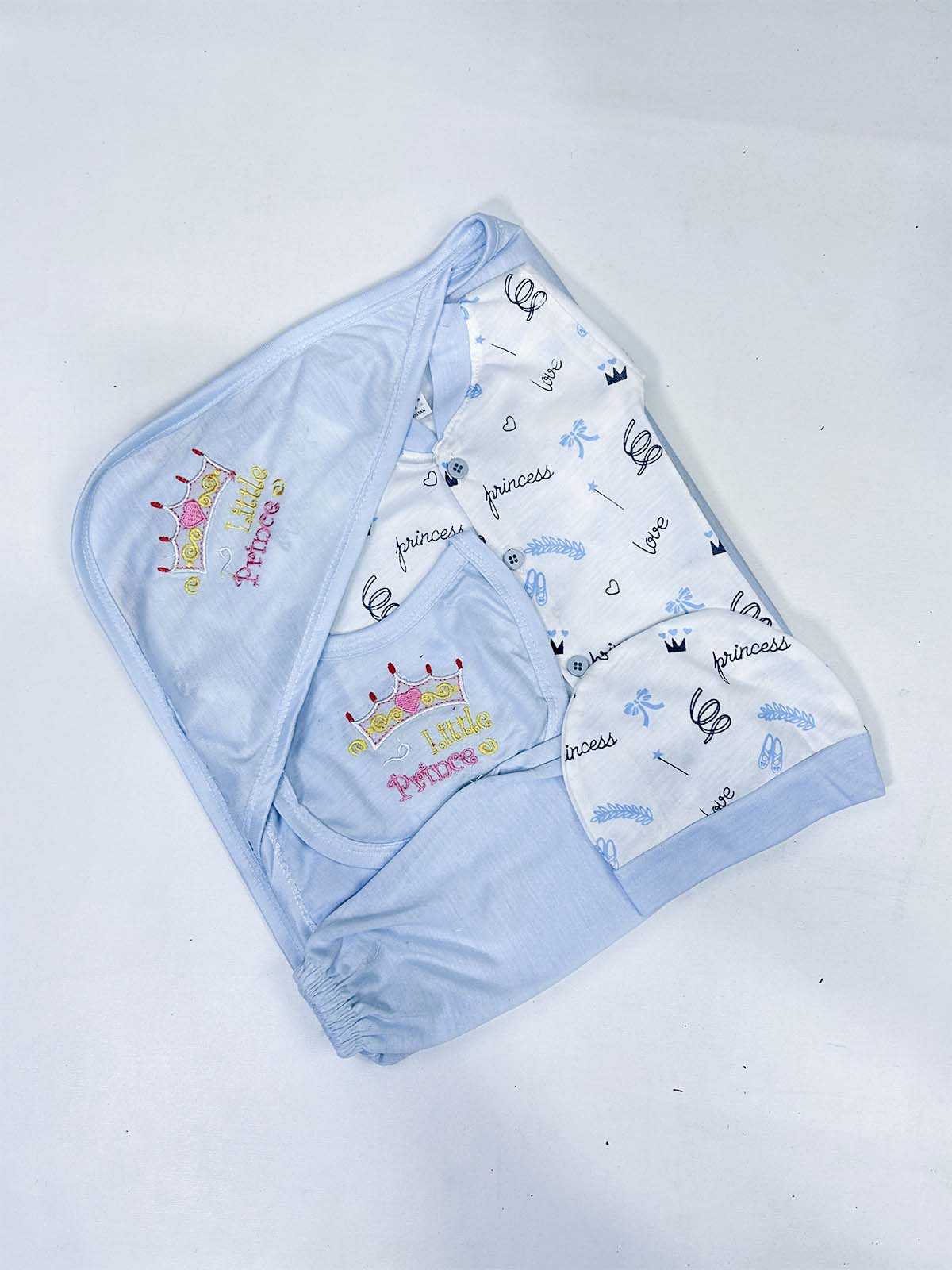 0Mth - 3Mth Blue 5Pcs Gift Set For Newborn HG NBGS251