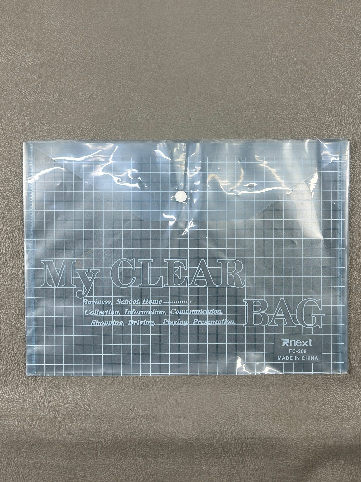 Pack of 4 Multicolor Transparent File Bag For Documents