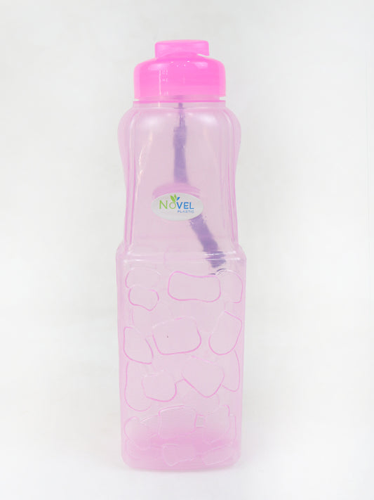 Transparent Novel Water Bottle Pink - 1200 ML