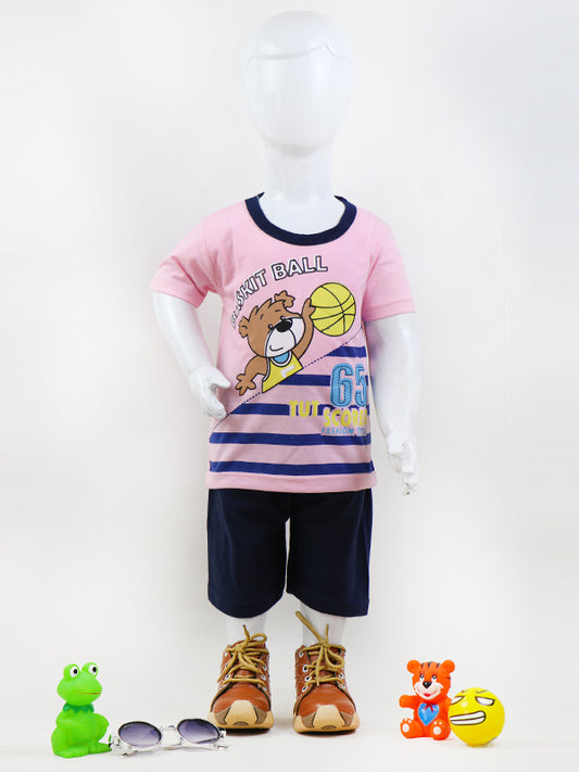 TG Kids Suit 1Yrs - 4Yrs Baskit Ball Light Pink