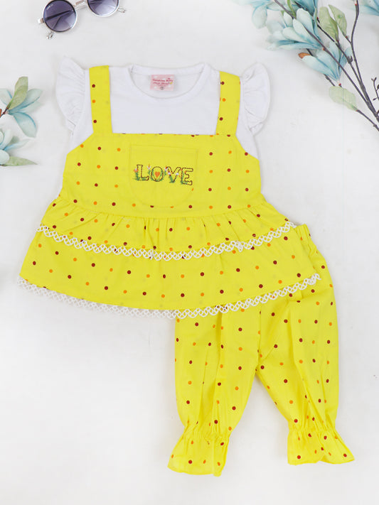 GS12 ZG Girls Suit 1Yrs - 4Yrs Love Yellow