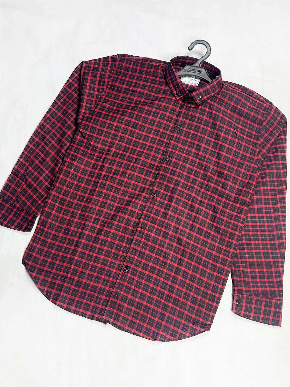 R Black Checks Casual Shirt For Men MCS145