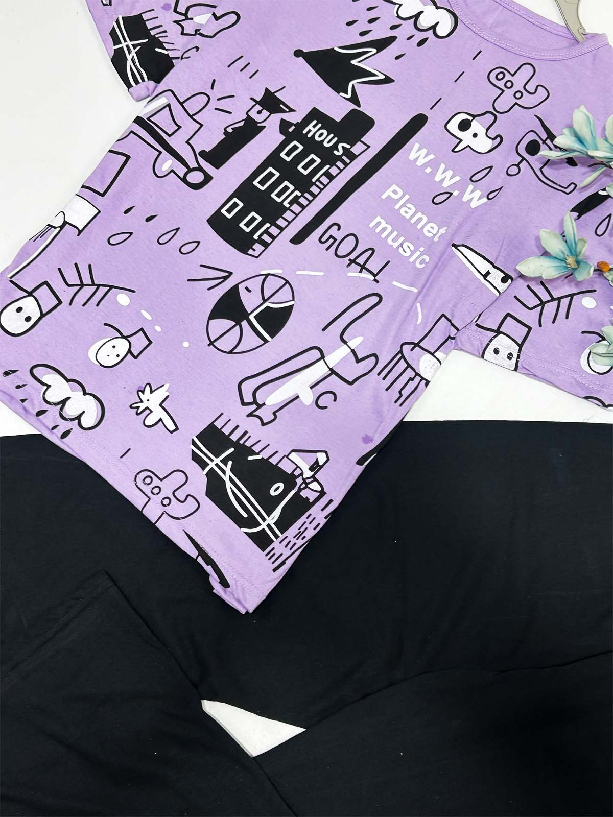 Purple Night Suit For Womens / Girls SN WNS59