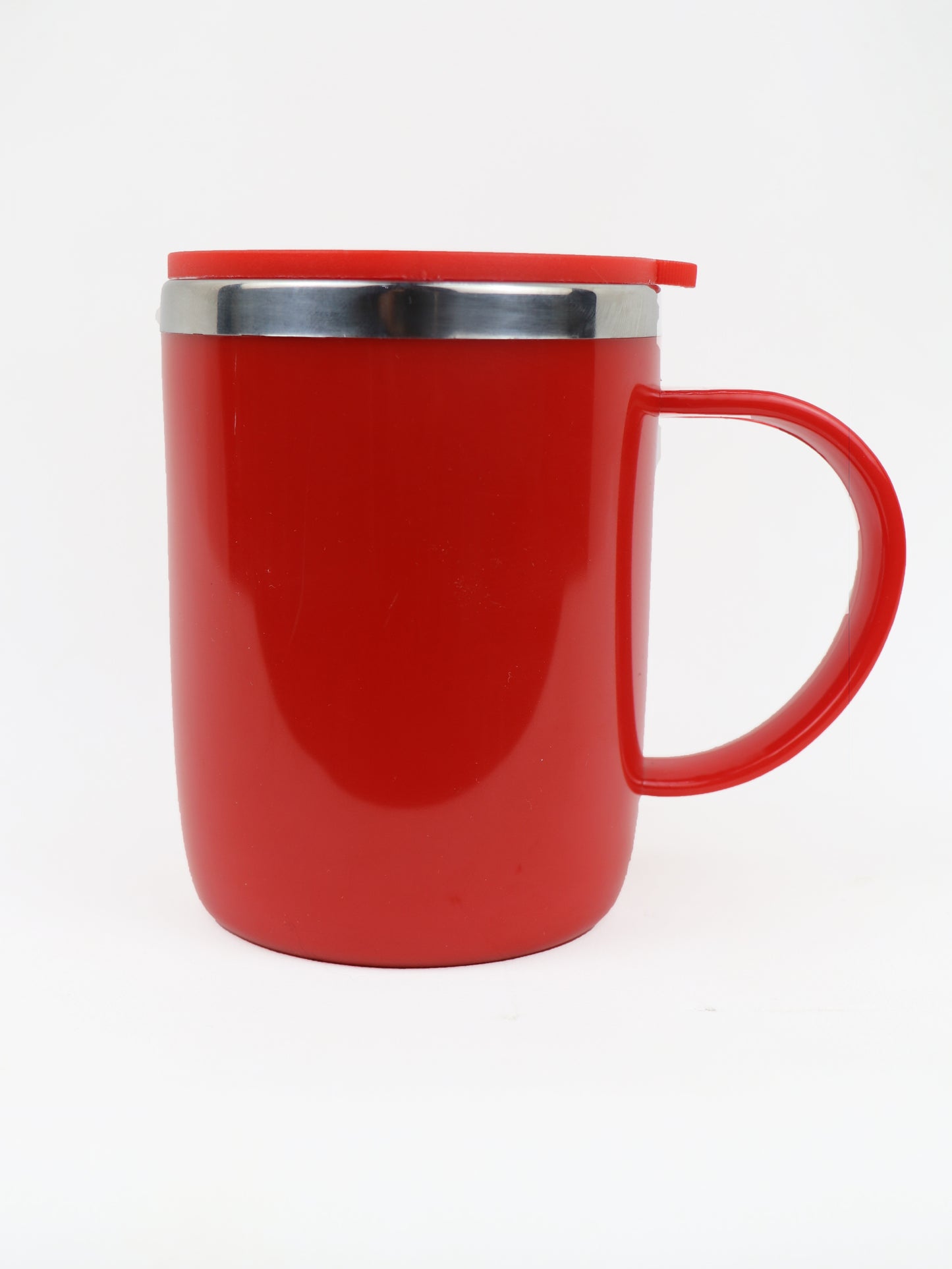 Red Stainless Steel Coffee Mug With Cap - 400ML CM17