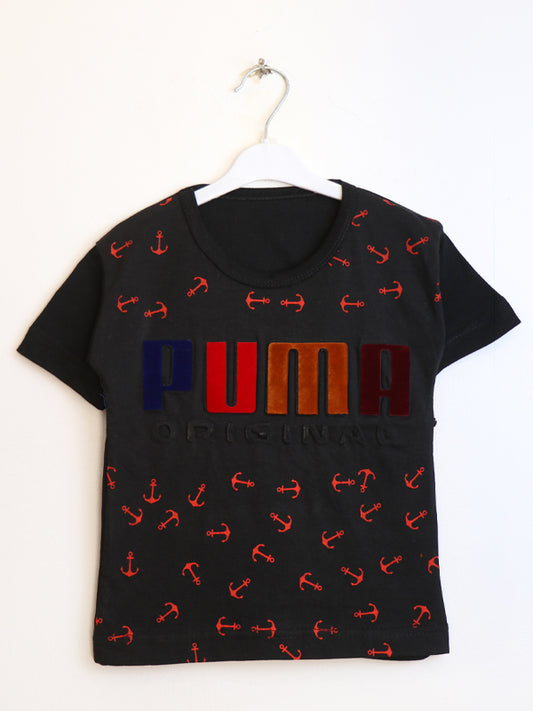 TB01 Boy T-Shirt 3 Yrs - 8 Yrs Puma Black