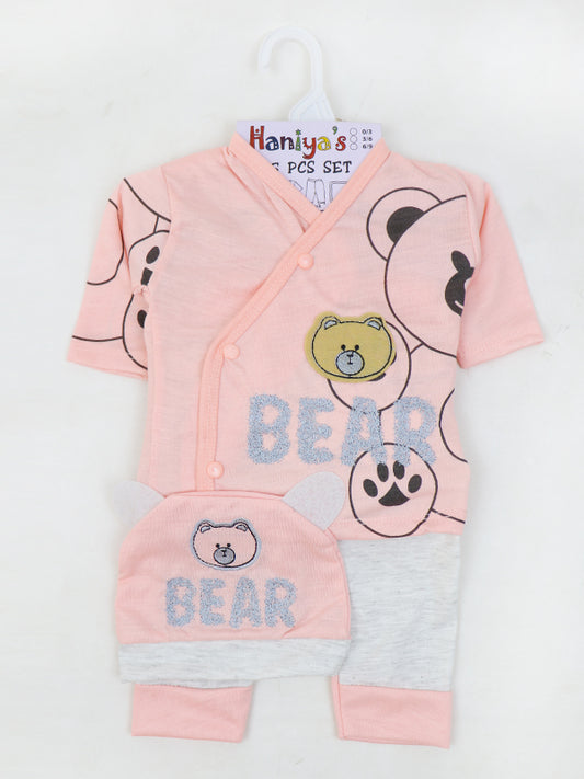 NBGS13 HG Newborn 5Pcs Gift Set 0Mth - 3Mth Bear Pink