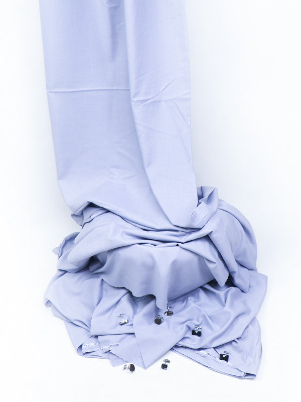 Men's Zircon Unstitched Kameez Shalwar Fabric Blue Shade