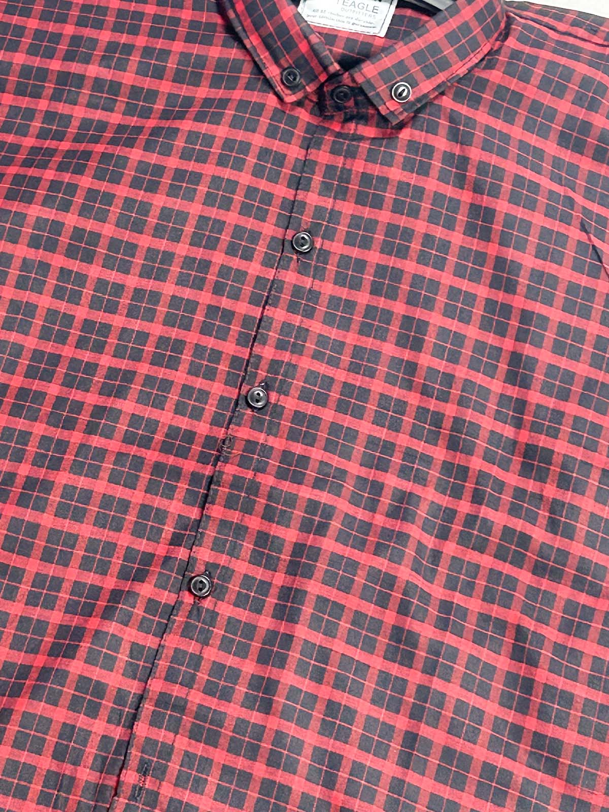 R Black Checks Casual Shirt For Men MCS145