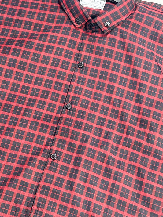 R Black Checks Casual Shirt For Men MCS145