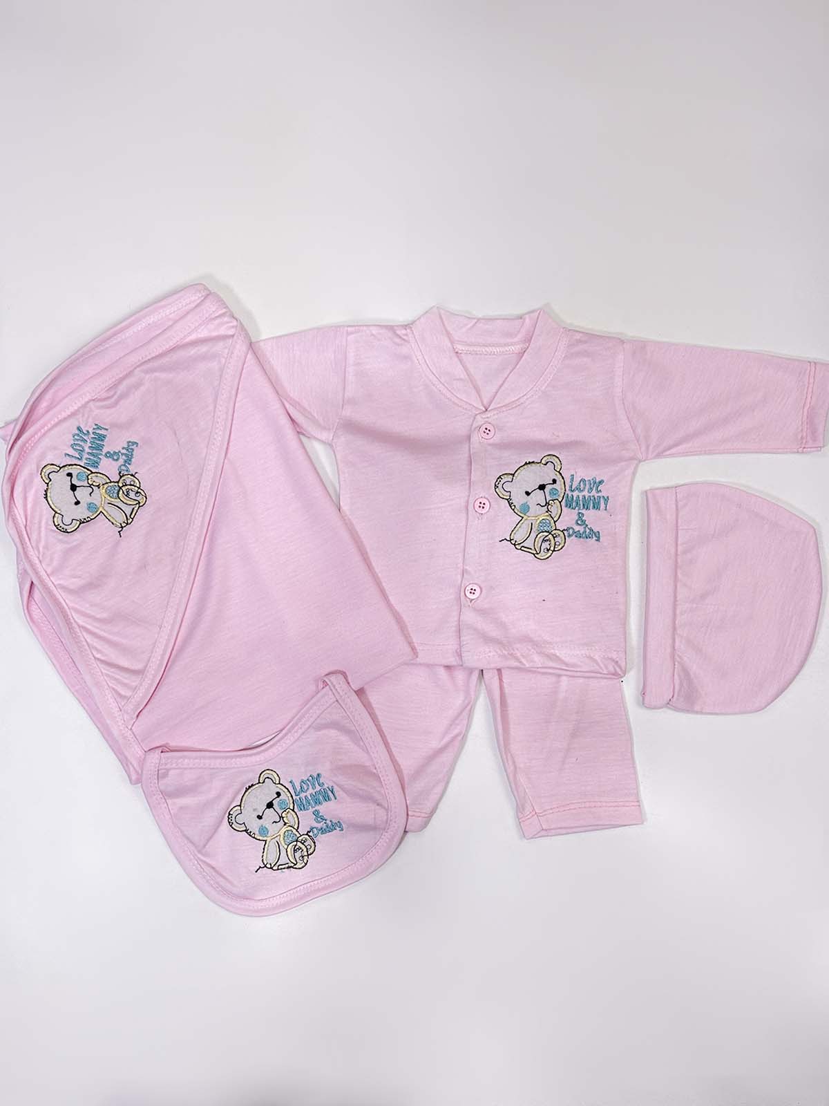 0Mth - 3Mth Pink 5Pcs Gift Set For Newborn HG NBGS237
