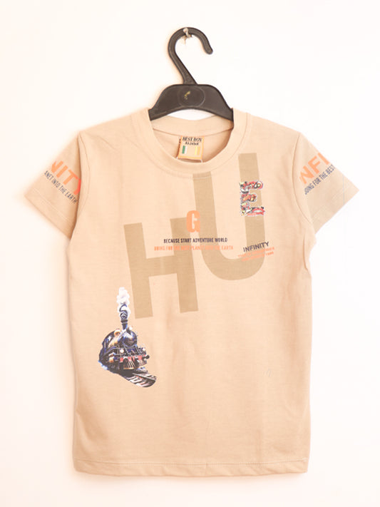 AJ Boys T-Shirt 2.5Yrs - 8 Yrs HU Fawn