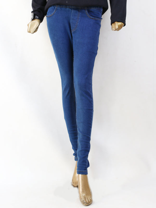 LJ07 Ladies Stretchable Jeans Blue