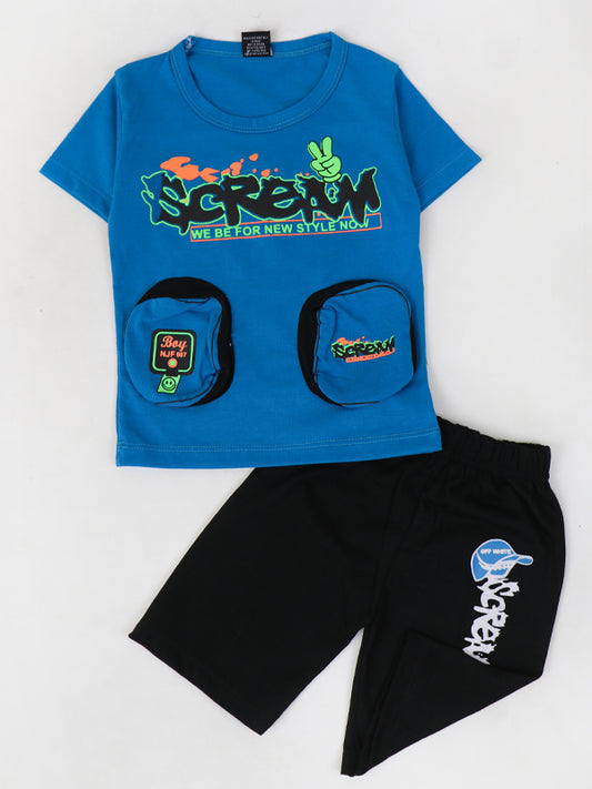 BS28 NJ Kids Suit 1Yr - 4Yrs Scream Blue