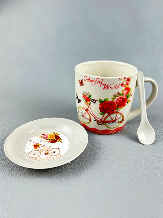 Coffee Mug with Spoon & Lid Set CM02