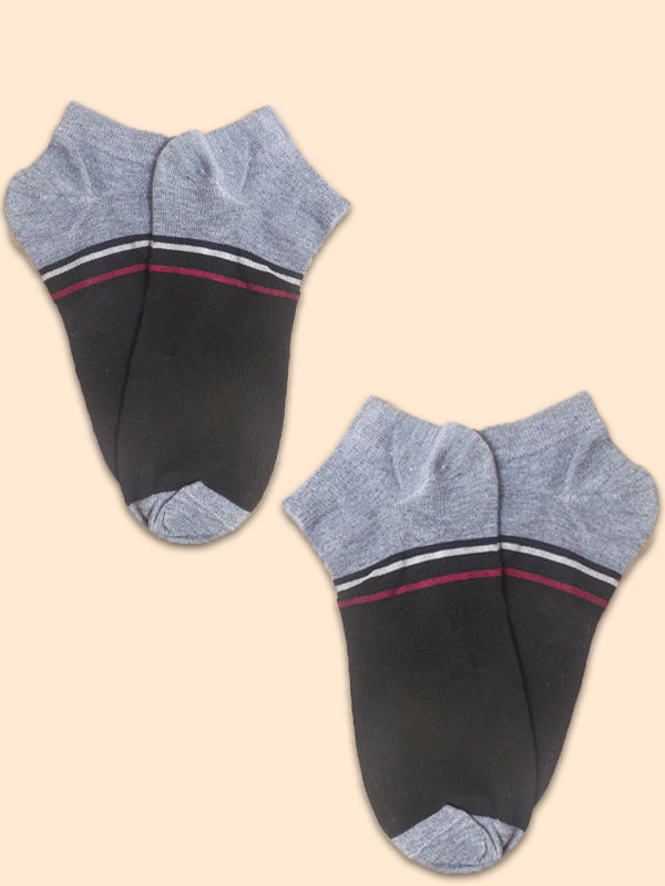 Pack Of 2 Multicolor Ankle Socks for Men MS19