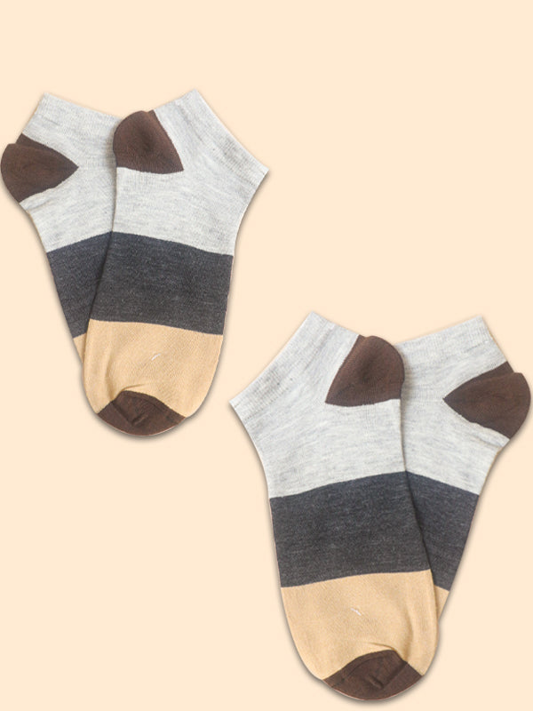 Pack Of 2 Multicolor Ankle Socks for Men MS18