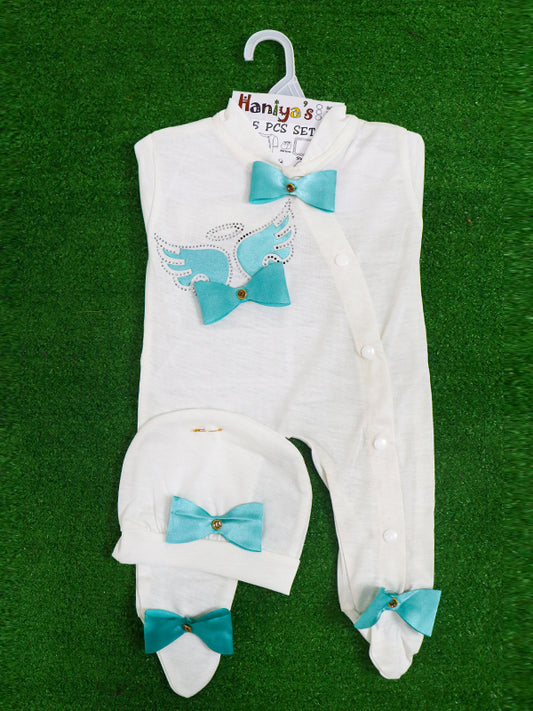 0Mth - 3Mth Bow Ferozi 5Pcs Gift Set For Newborn NBGS46