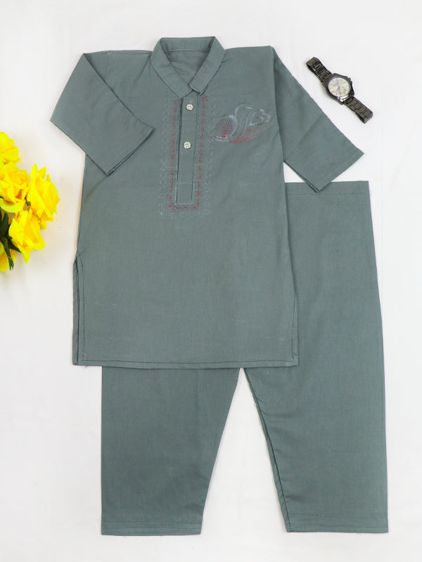 3Yrs - 6Yrs Pack Of 2 Multicolor & Multidesign Shalwar Kameez Suit For Boys BKS48