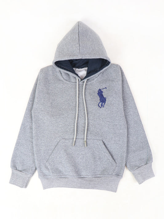 KH11 Kids Pullover Hoodie 4Yrs - 9Yrs Polo Grey