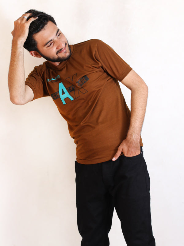 AH Men's T-Shirt AX Brown