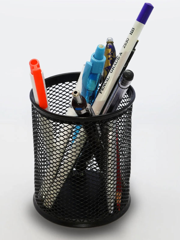Metal Mesh Pen Holder Multicolor