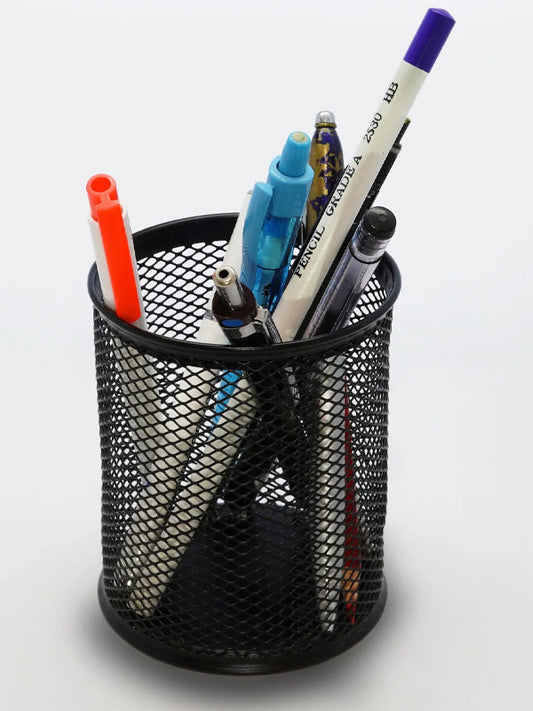 Metal Mesh Pen Holder Multicolor