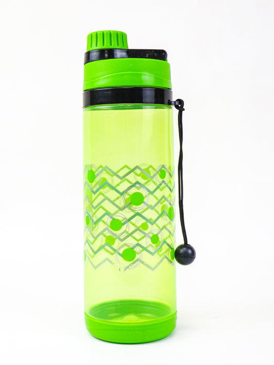 Green Plastic Designed Water Bottle - 600ML