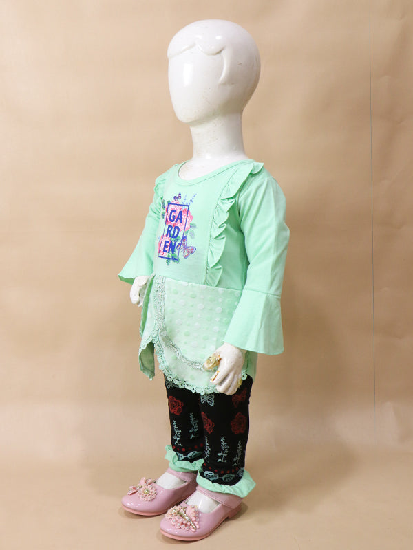 1Yr - 4Yrs Garden Light Green Suit For Girls BGF GS50