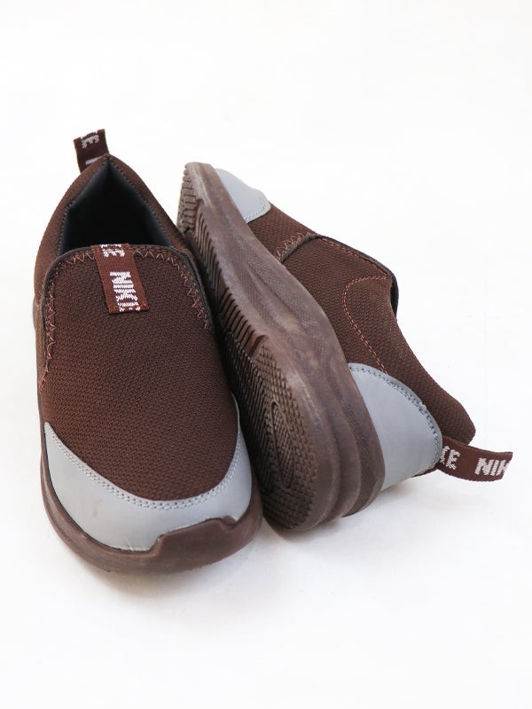 MJS41 Men's Slip-On Shoes Brown