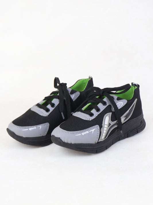 BS49 Boys Lace Shoes 8Yrs - 12Yrs Black