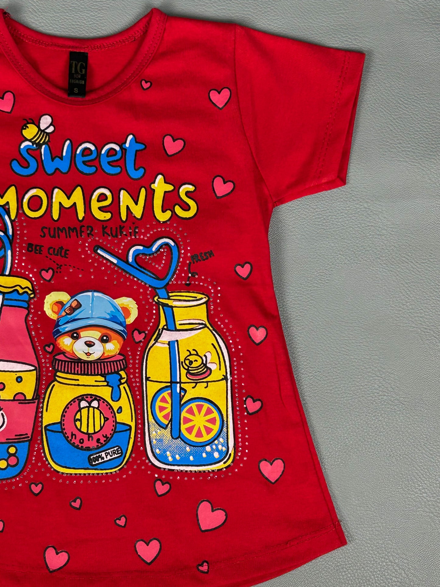 2.5Yrs - 7Yrs Moments Red T-Shirt For Girls TB GTS23