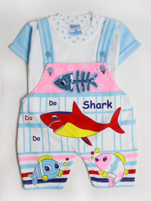 NBS05 HG Newborn Baba Romper 0Mth - 6Mth Shark Blue