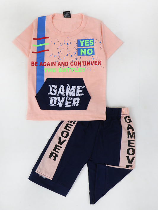 BS28 NJ Kids Suit 1Yr - 4Yrs Game Over Peach